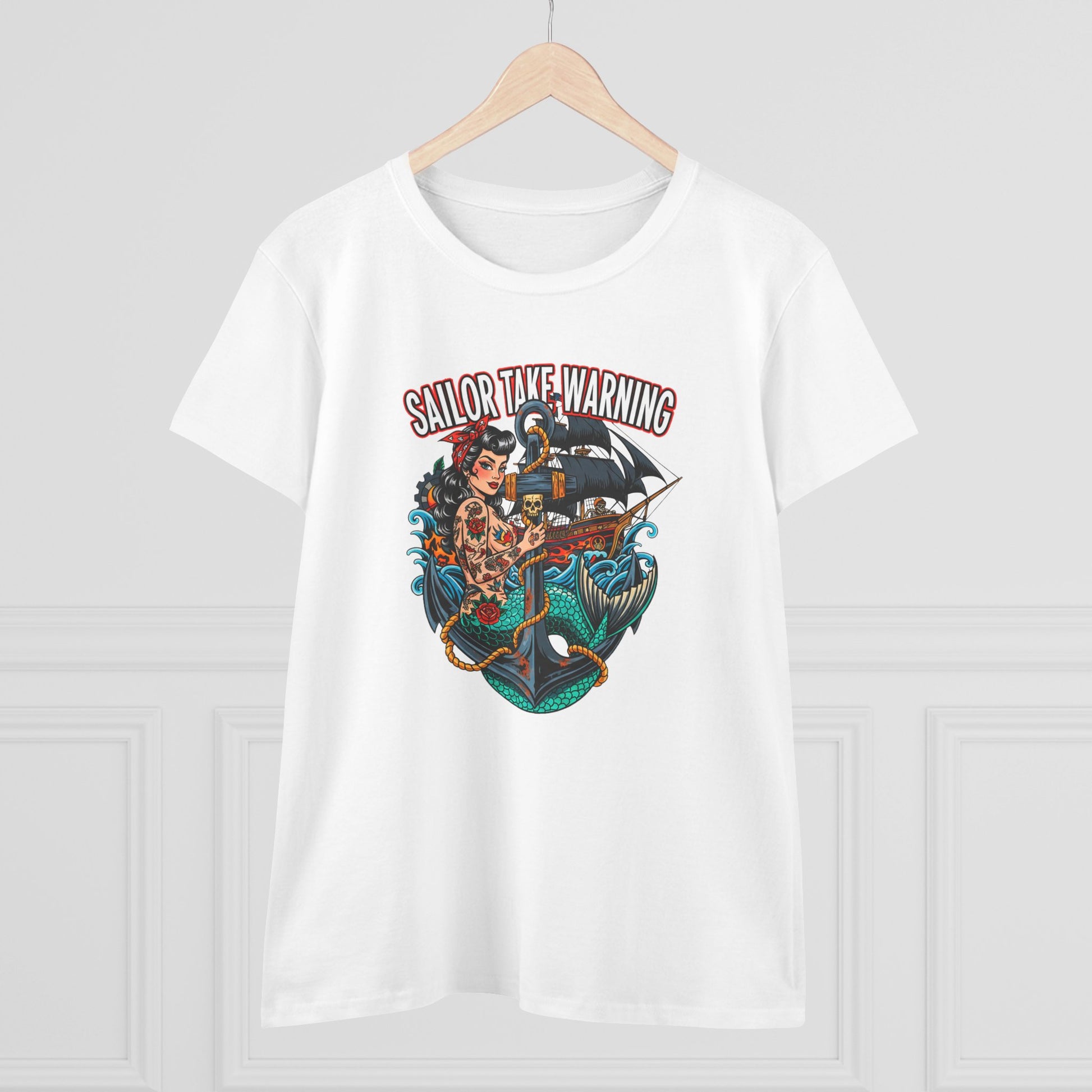Sailor Take Warning Womens T-Shirt - Retro Au Go Go