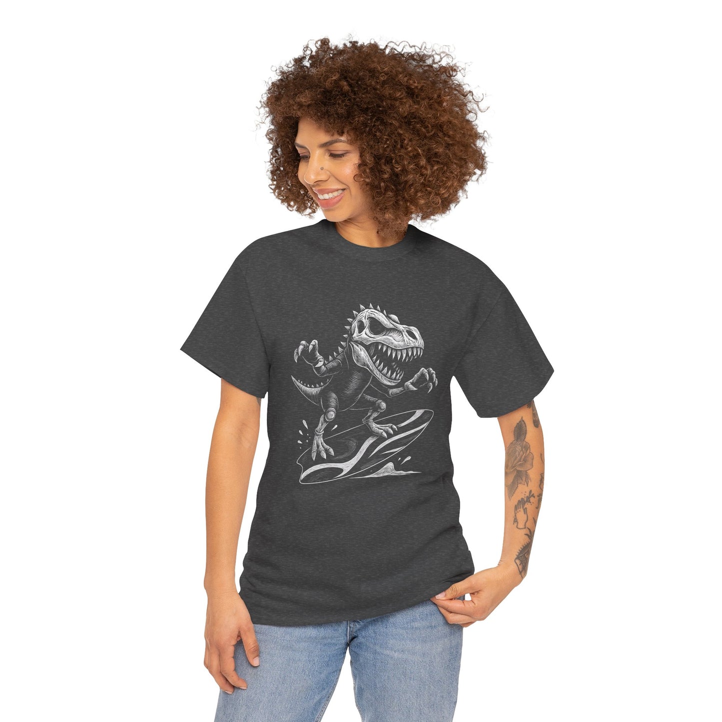 T - Rex Surfing T-shirt - Retro Au Go Go