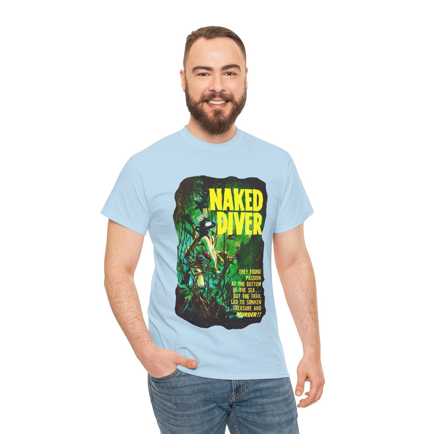 Naked Diver T-shirt - Retro Au Go Go