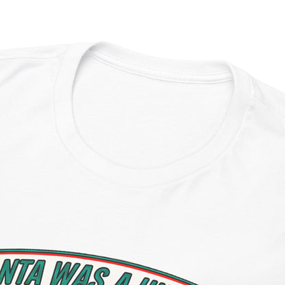 Santa Was A Hipster Christmas T-shirt - Retro Au Go Go