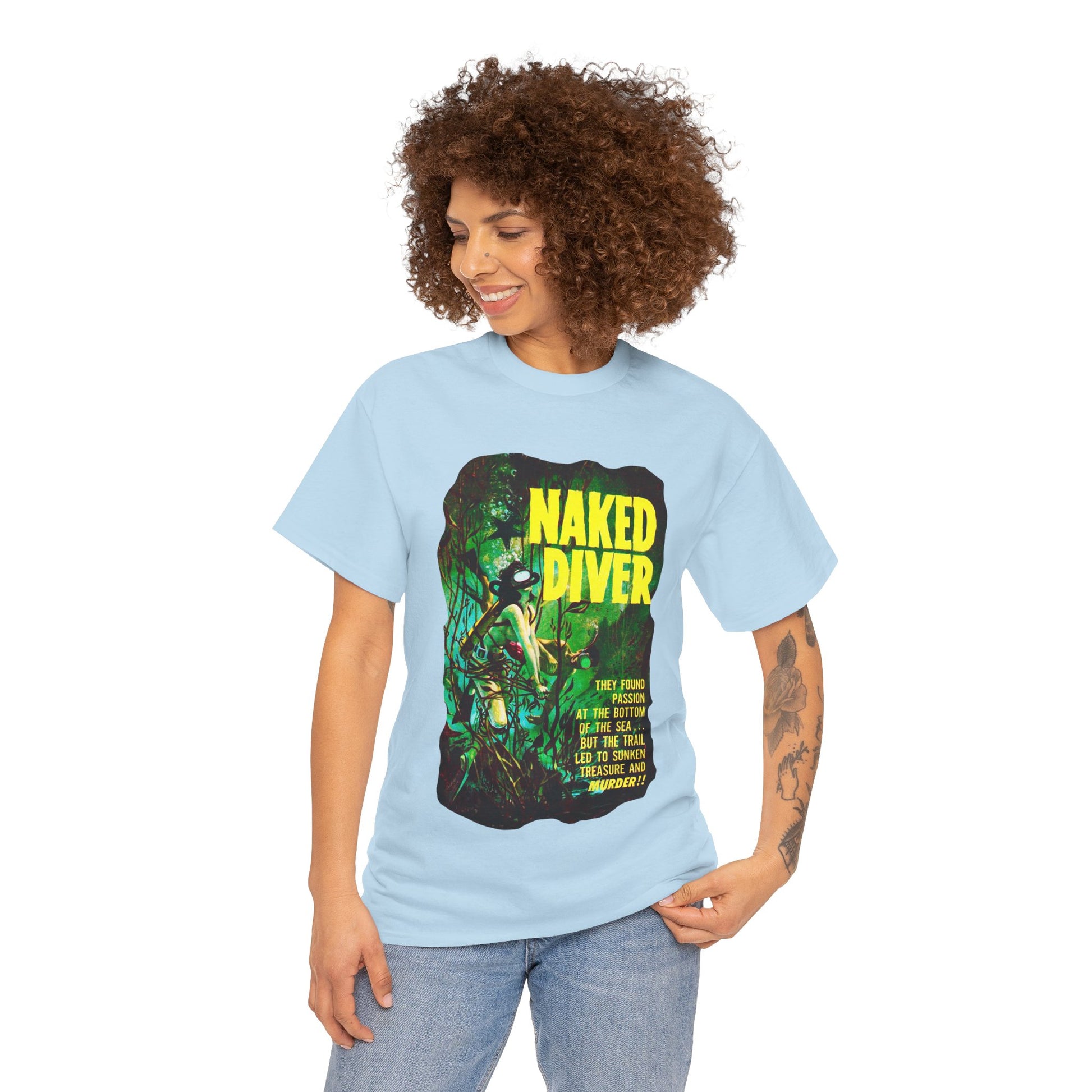 Naked Diver T-shirt - Retro Au Go Go