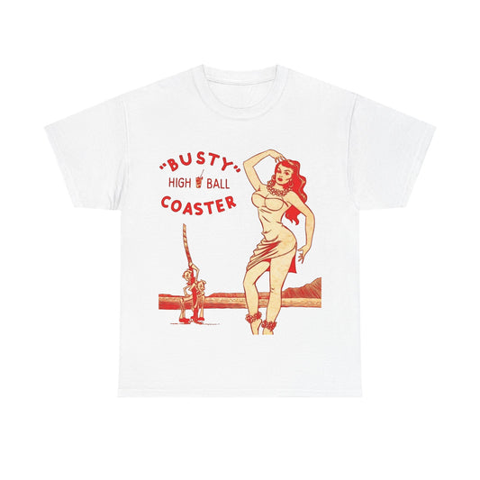 Busty Highball T-shirt - Retro Au Go Go