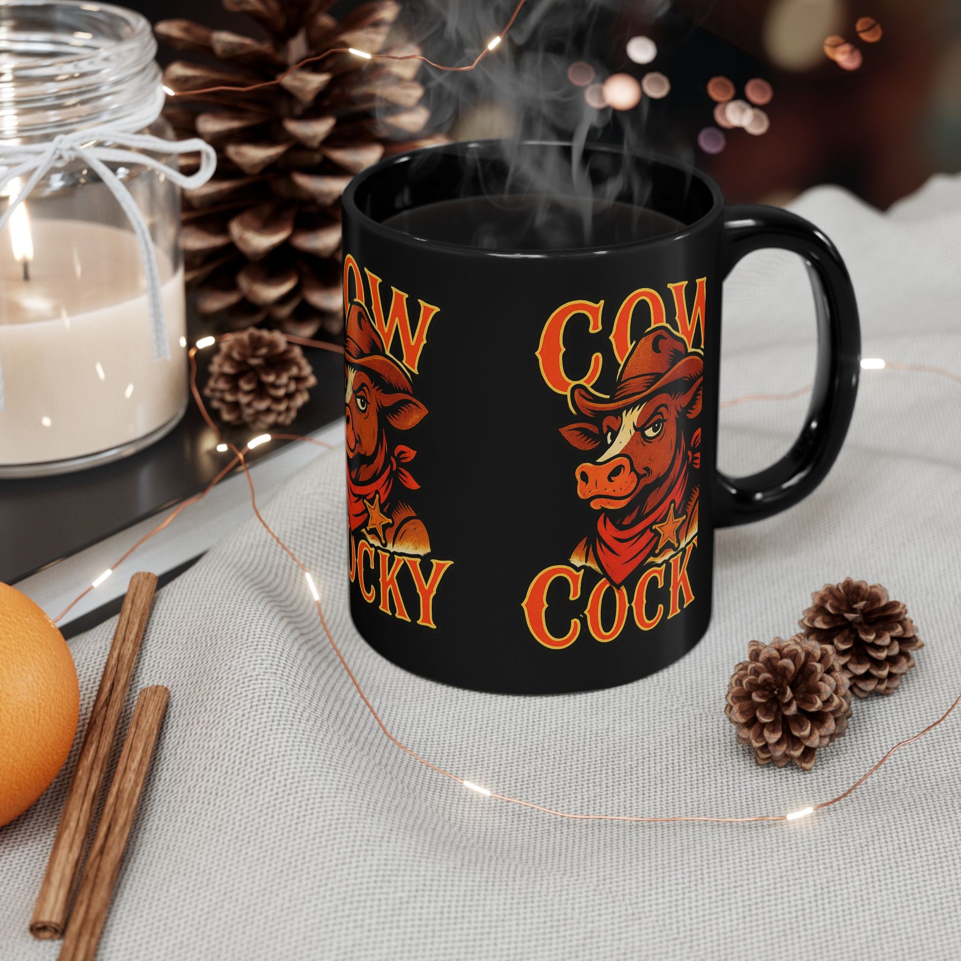Cow Cocky Cowboy Mug - Retro Au Go Go