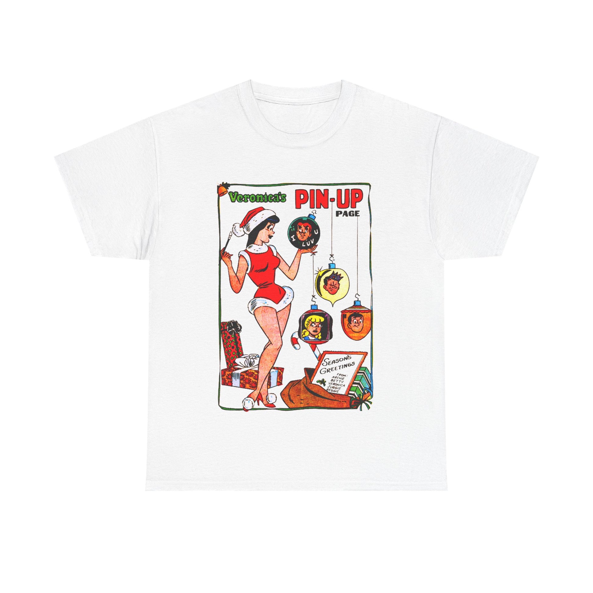 Veronica's Pinup Christmas T-shirt - Retro Au Go Go