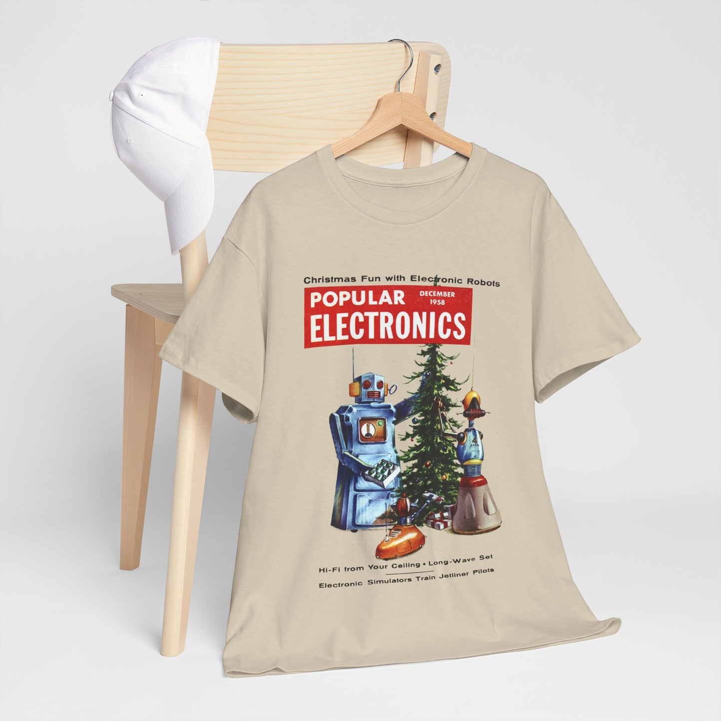 Robots Christmas T-shirt - Retro Au Go Go