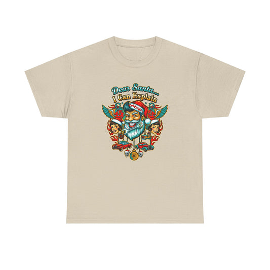 Dear Santa Christmas T-shirt - Retro Au Go Go