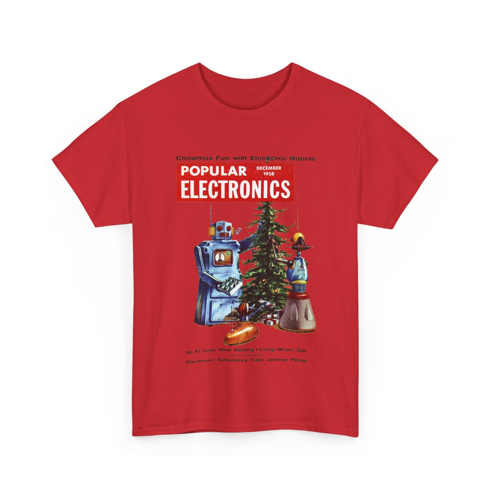 Robots Christmas T-shirt - Retro Au Go Go