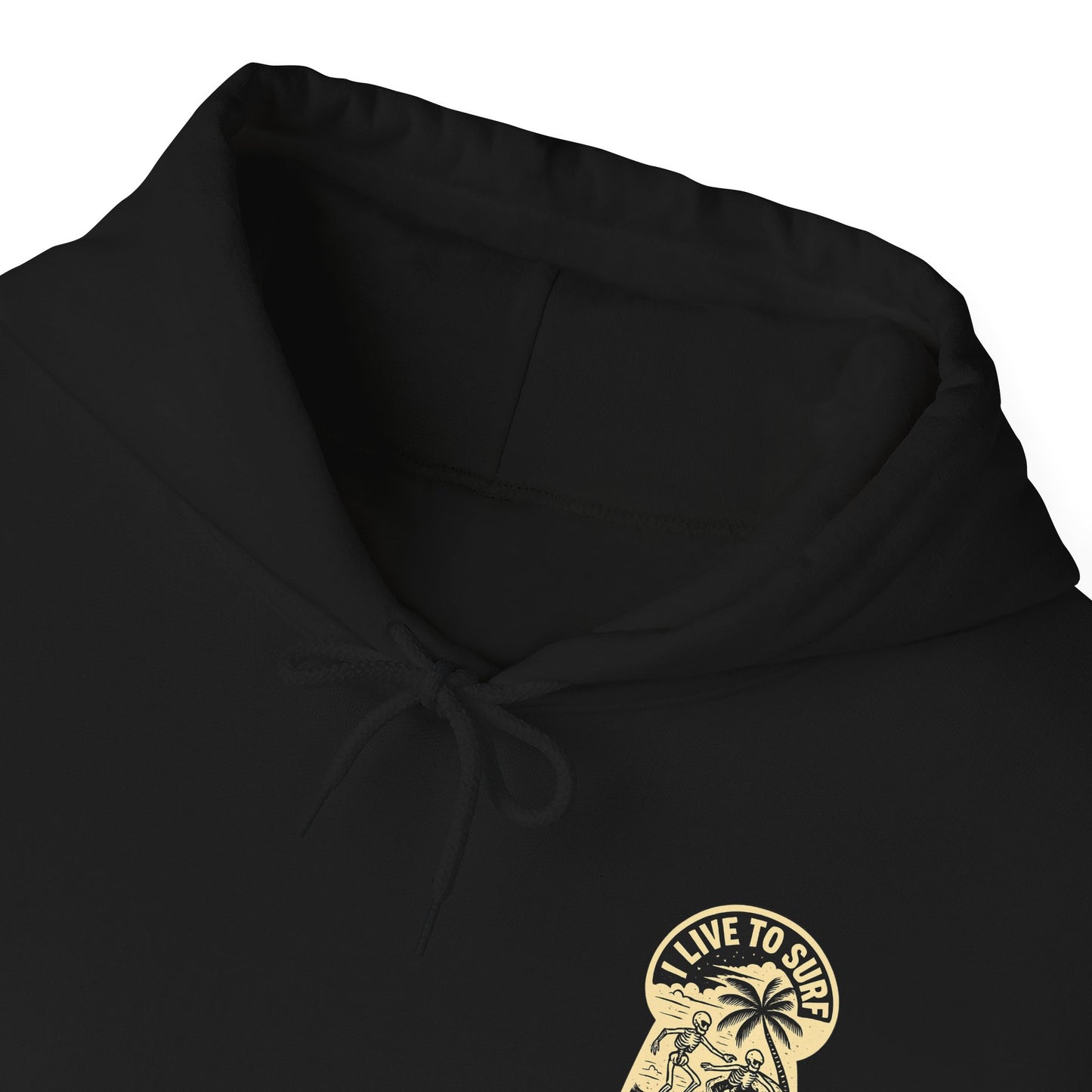 I Live To Surf Hooded Sweatshirt
