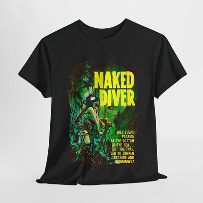 Naked Diver T-shirt - Retro Au Go Go