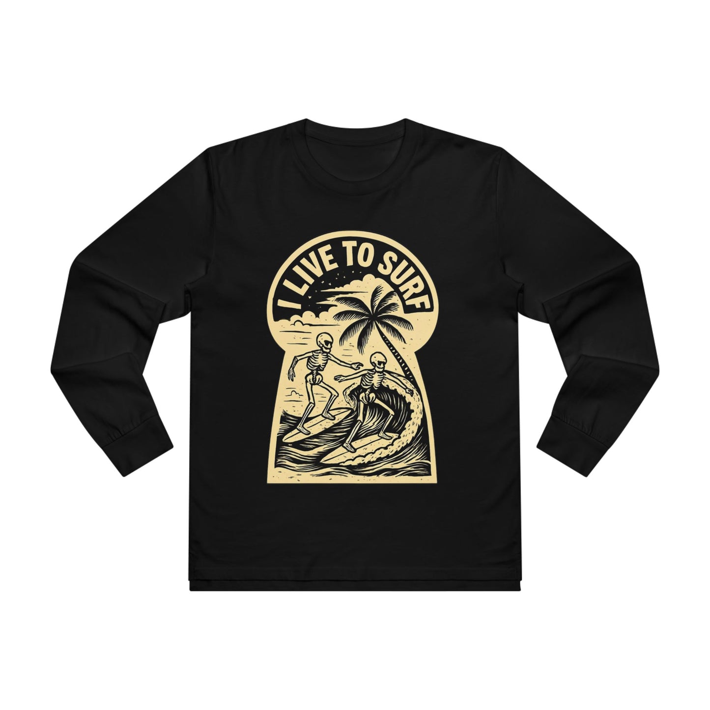 I Live To Surf Long Sleeve T-Shirt - Retro Au Go Go