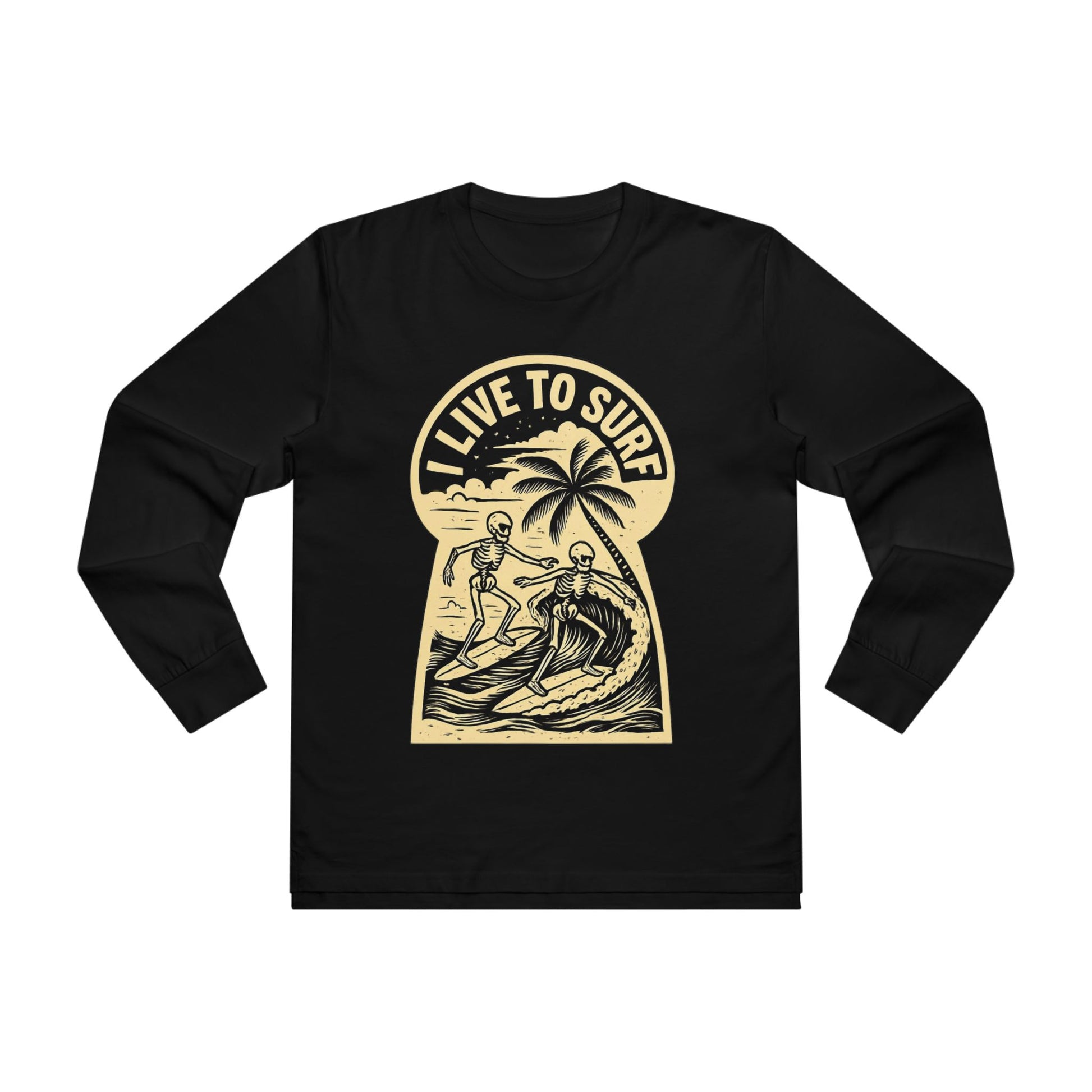 I Live To Surf Long Sleeve T-Shirt - Retro Au Go Go