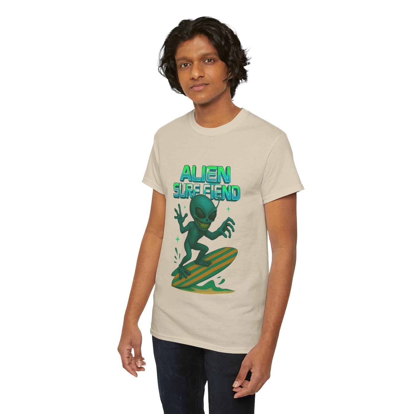 Alien Surf Fiend T-shirt - Retro Au Go Go