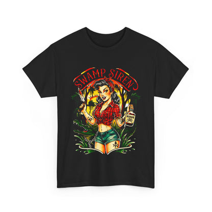 Swamp Siren Dangerous Pinup Rockabilly Kustom Kulture Lowbrow T-Shirt - Retro Au Go Go