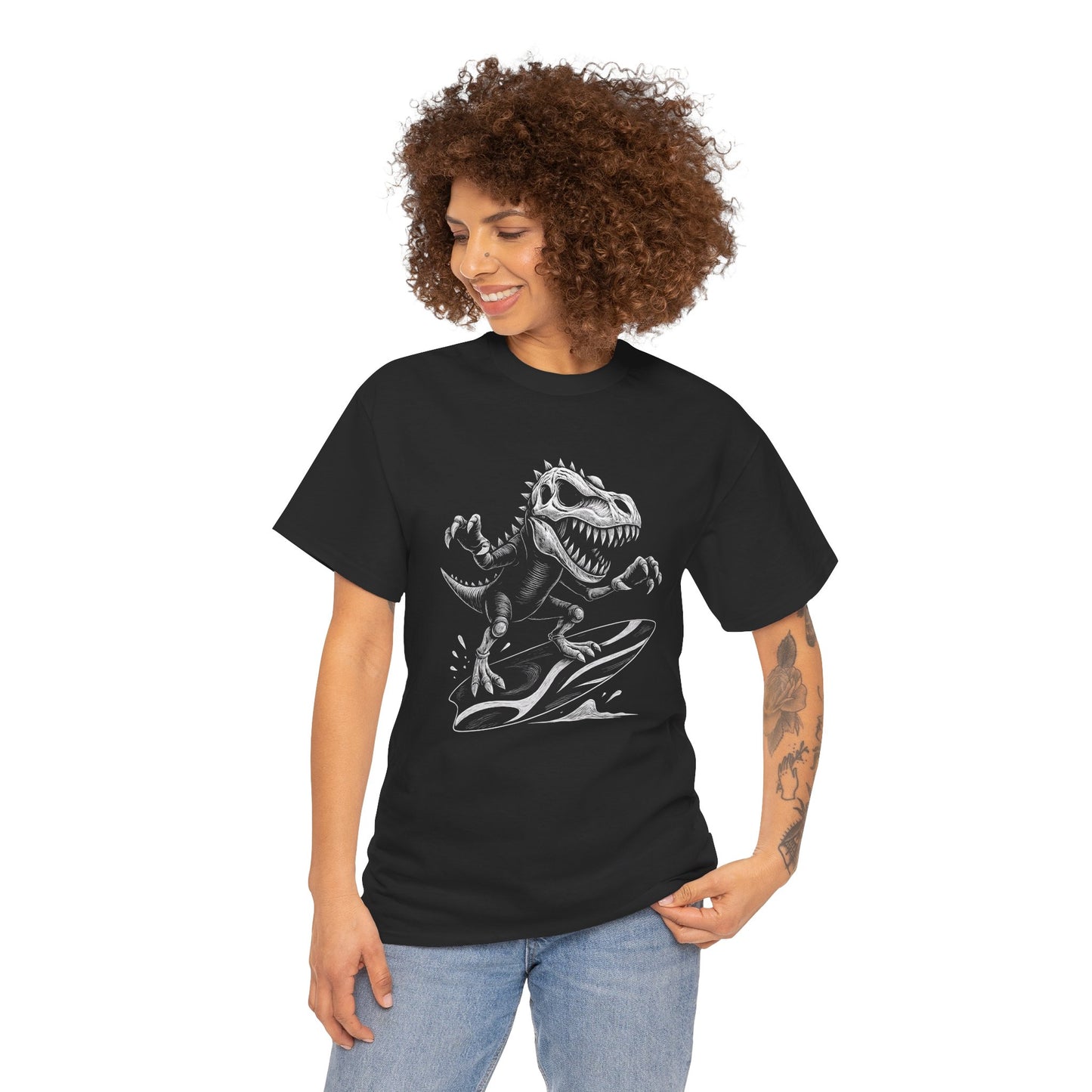 T - Rex Surfing T-shirt - Retro Au Go Go