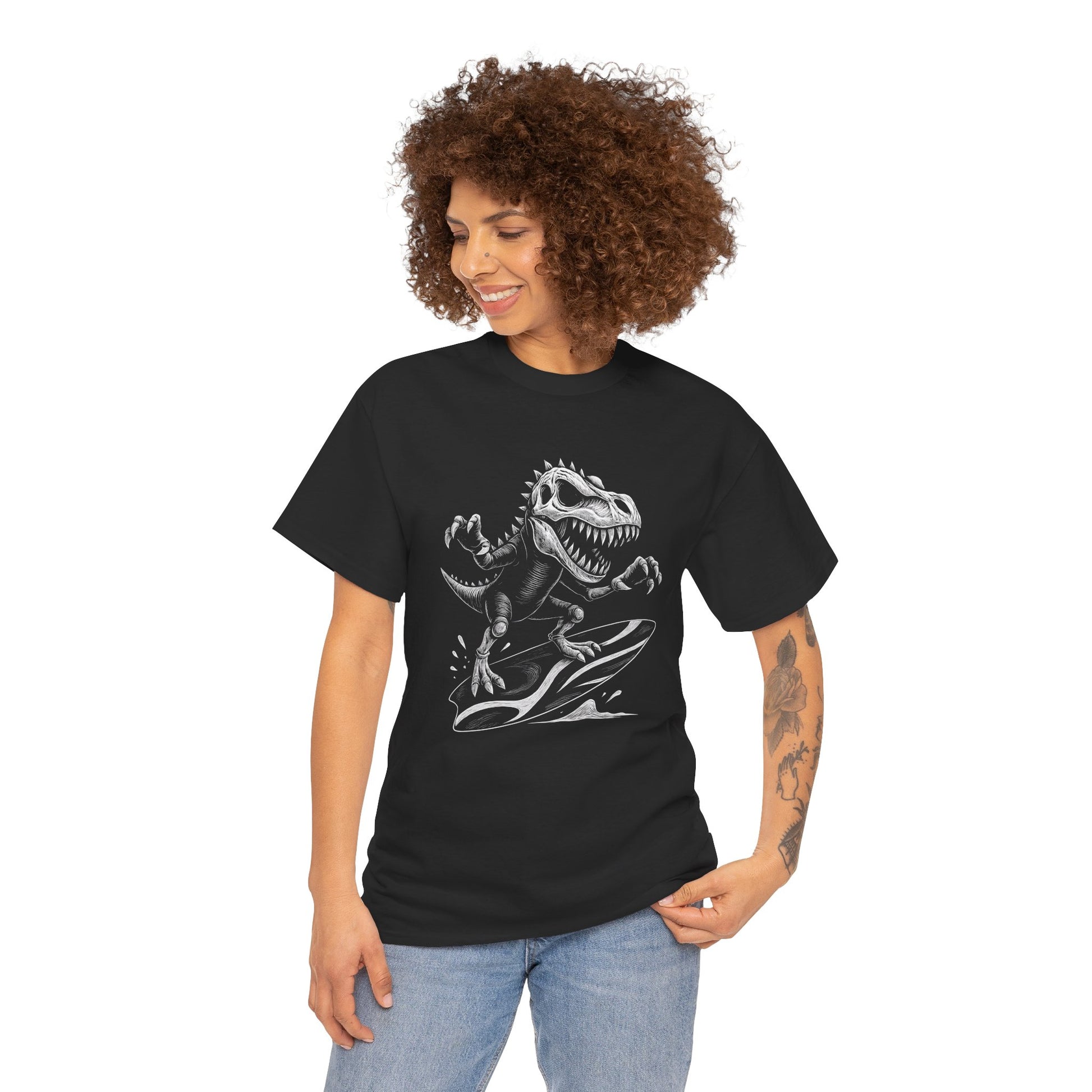 T - Rex Surfing T-shirt - Retro Au Go Go