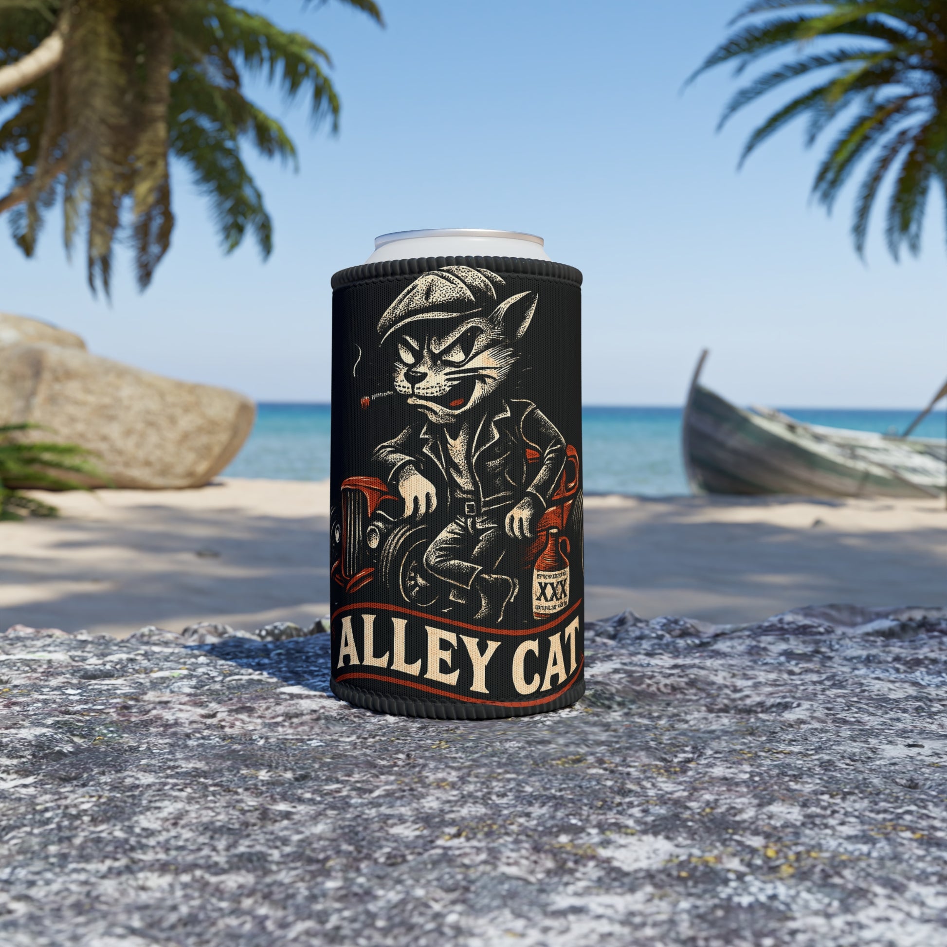 Alley Cat Stubby Cooler - Retro Au Go Go