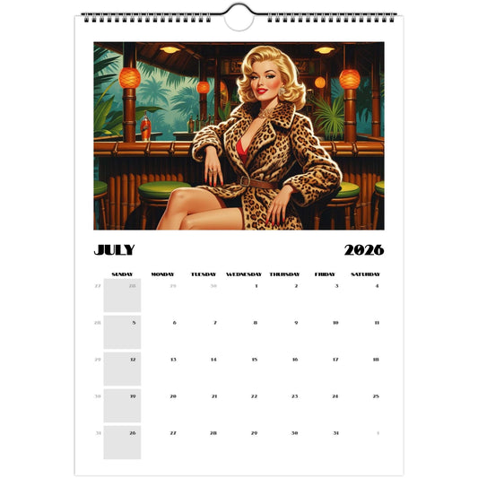 Jungle Fever 2026 Retro Wall Calendar - Retro Au Go Go