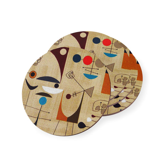 Atomic Shapes Coaster Set of 4 - Retro Au Go Go