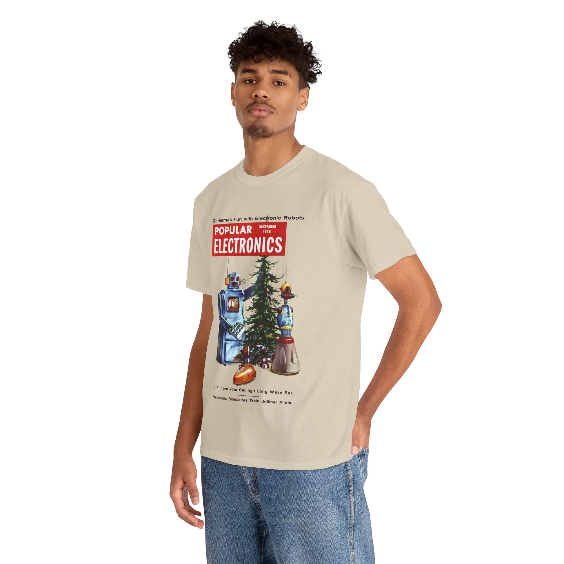 Robots Christmas T-shirt - Retro Au Go Go
