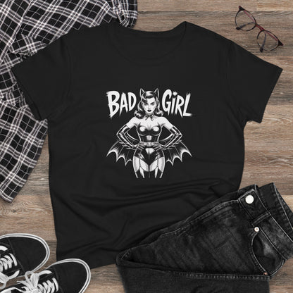 Bad Bat Girl Women's T-Shirt - Retro Au Go Go