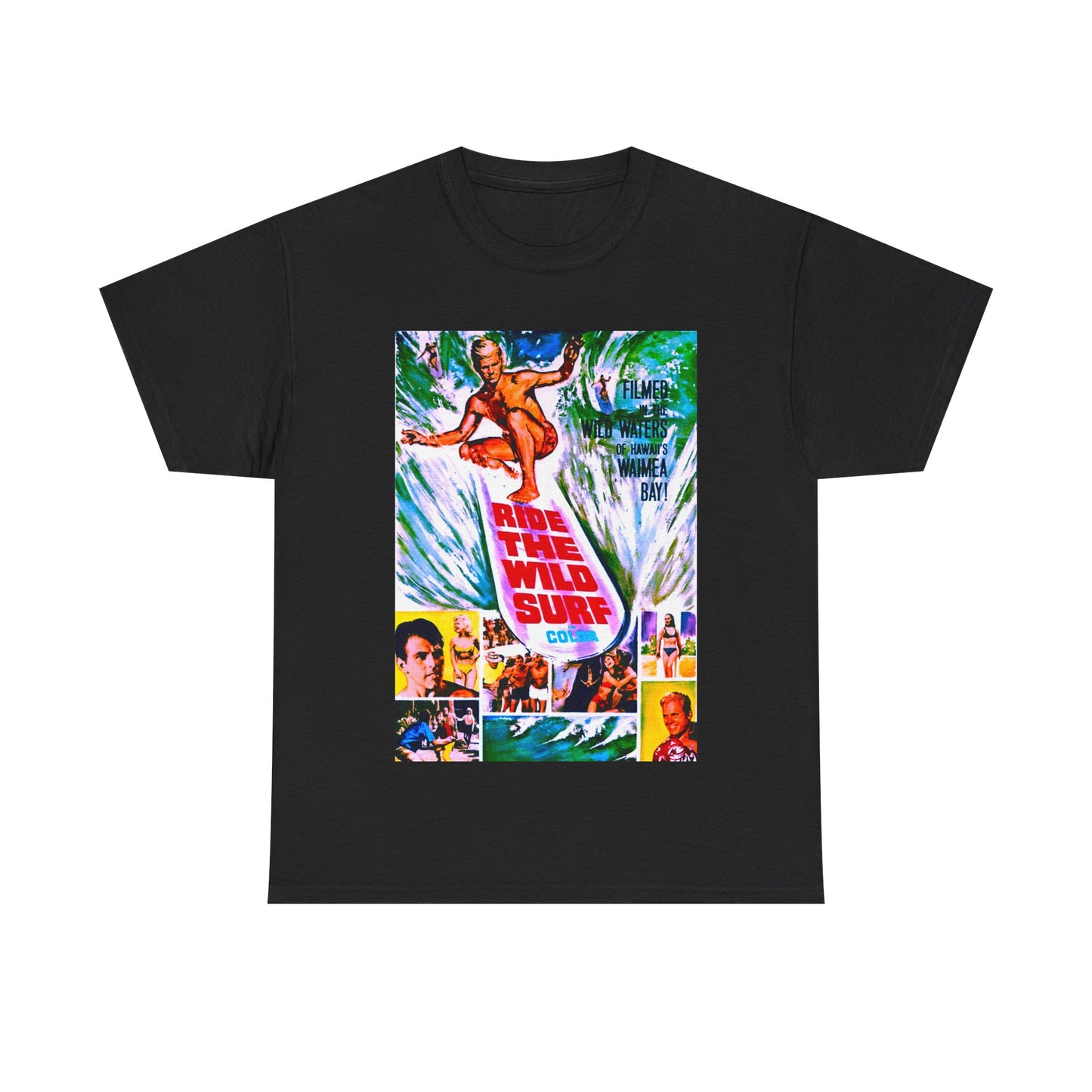 Ride The Wild Surf T-shirt - Retro Au Go Go