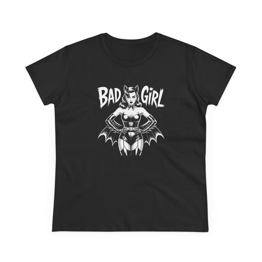Bad Bat Girl Women's T-Shirt - Retro Au Go Go