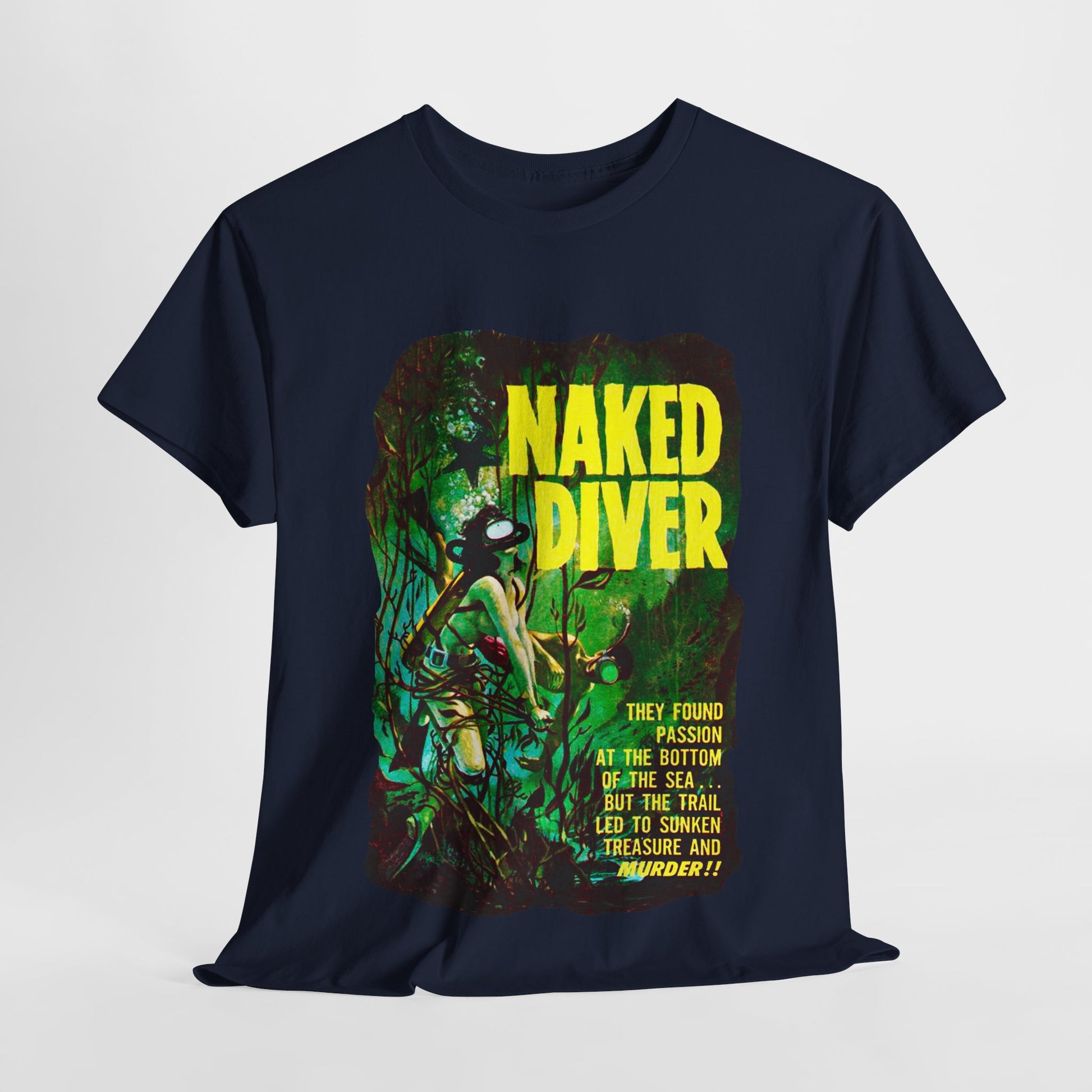 Naked Diver T-shirt - Retro Au Go Go