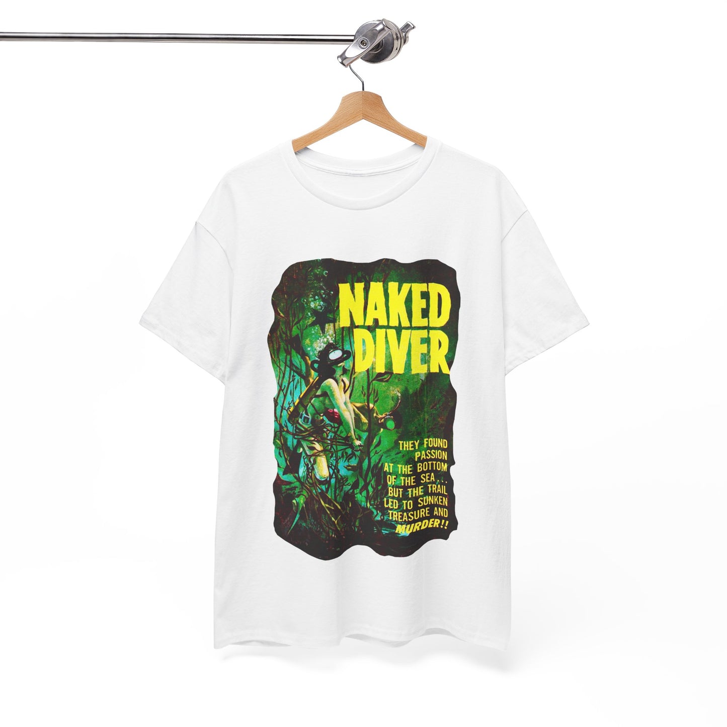 Naked Diver T-shirt - Retro Au Go Go