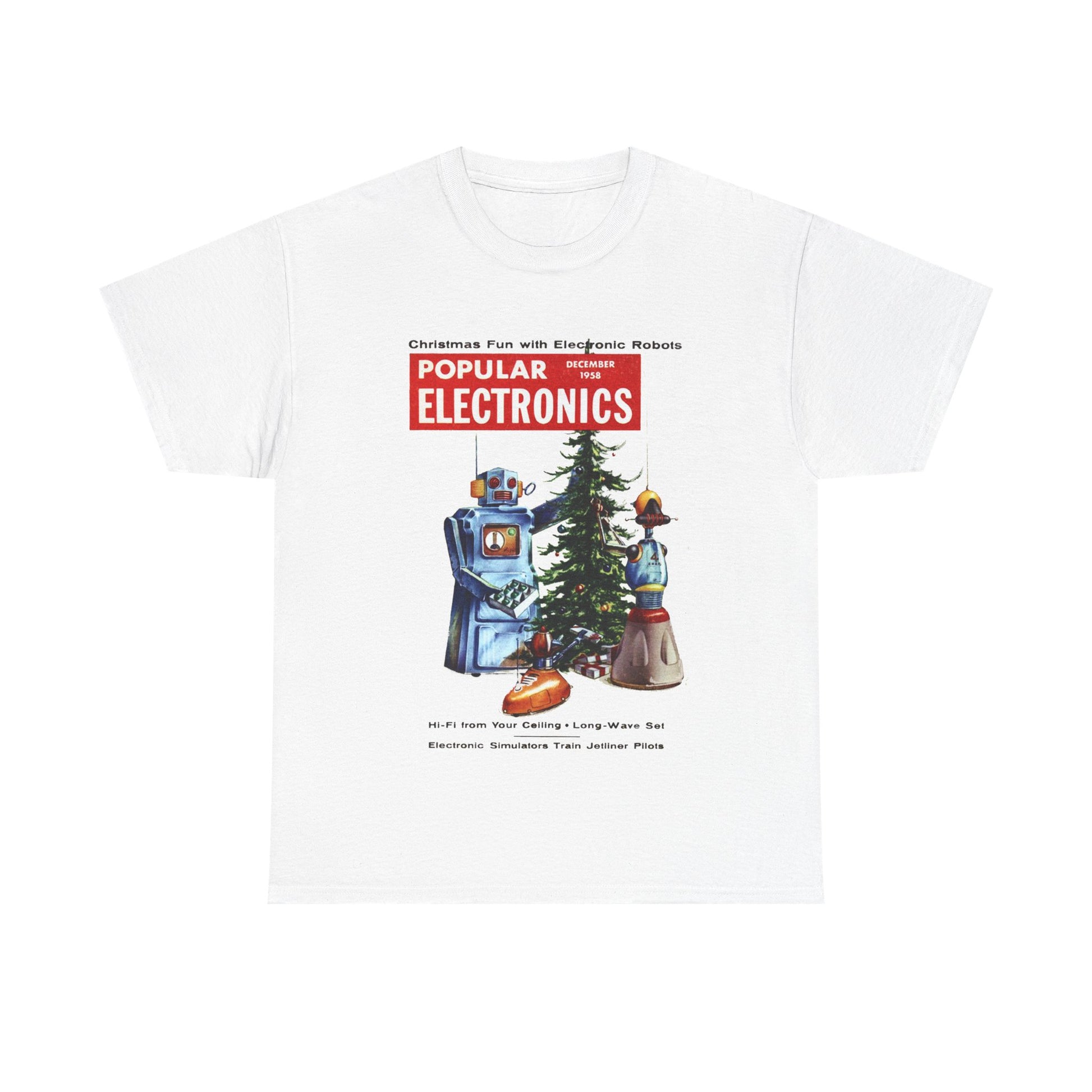 Robots Christmas T-shirt - Retro Au Go Go