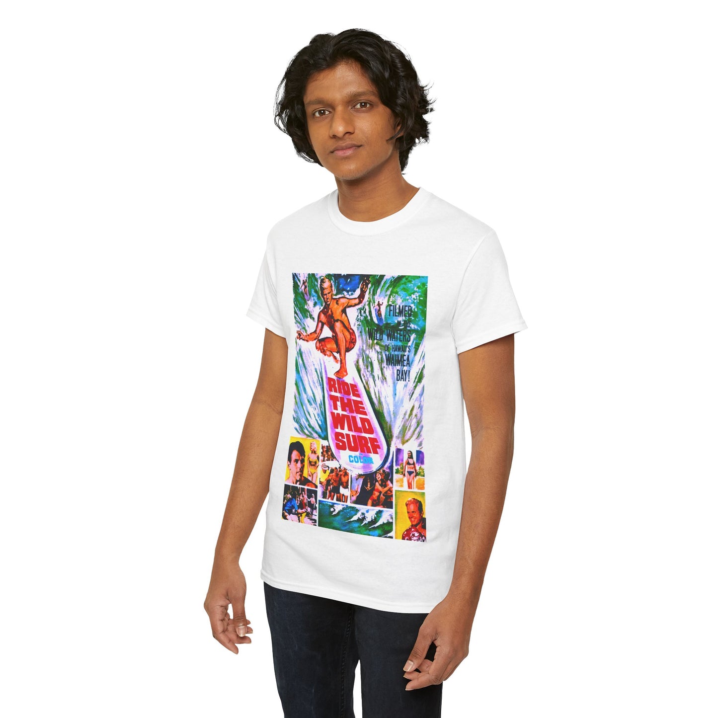 Ride The Wild Surf T-shirt - Retro Au Go Go