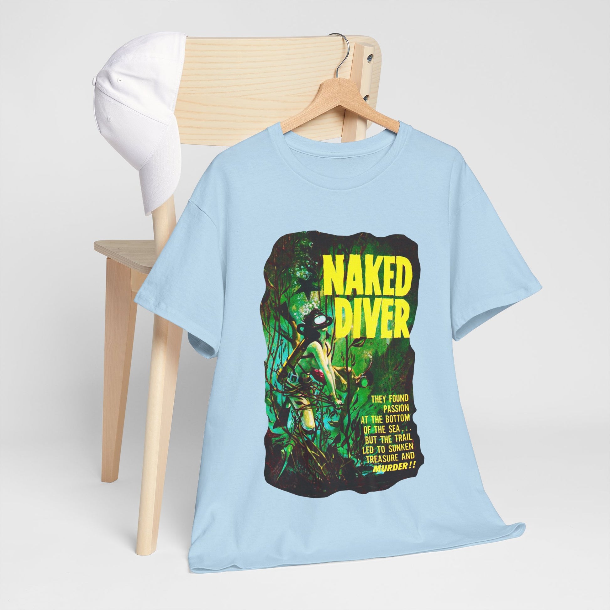Naked Diver T-shirt - Retro Au Go Go
