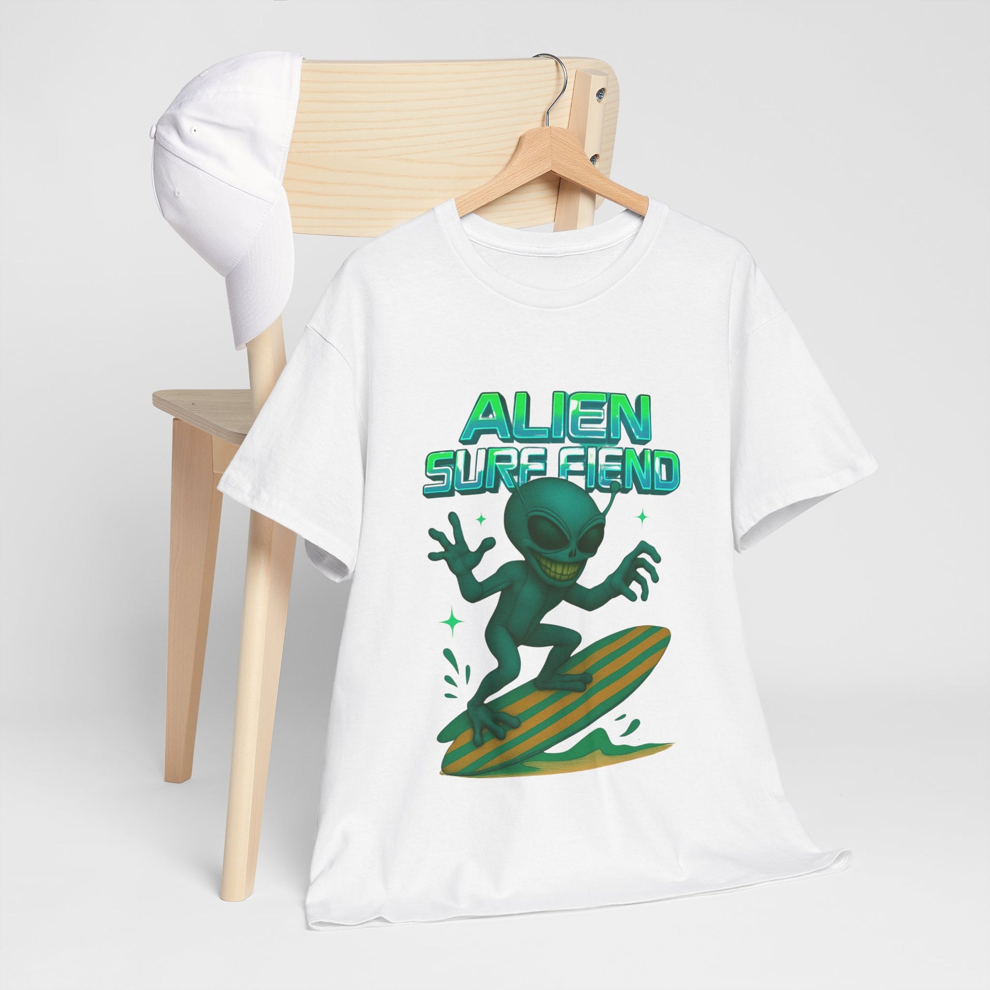 Alien Surf Fiend T-shirt - Retro Au Go Go
