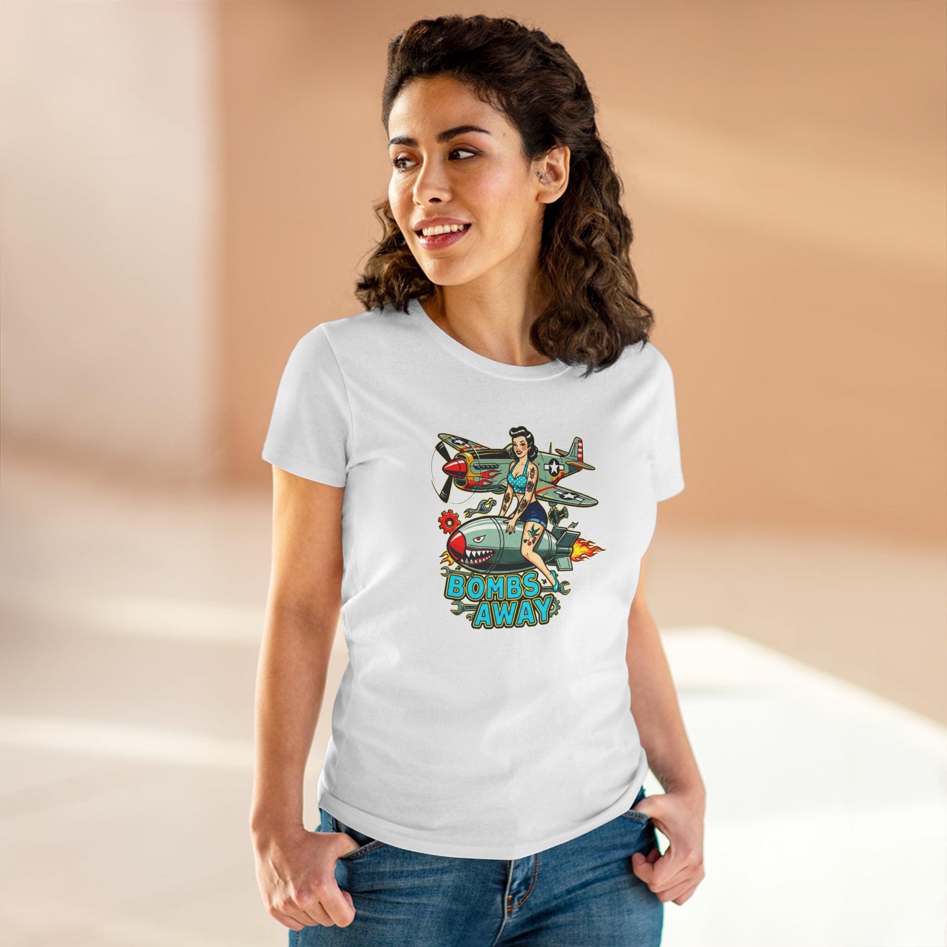 Bombs Away Womens T-Shirt - Retro Au Go Go