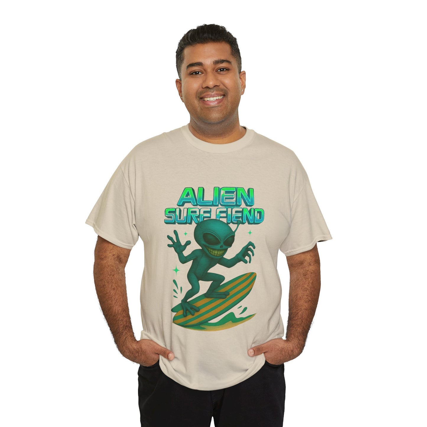 Alien Surf Fiend T-shirt - Retro Au Go Go