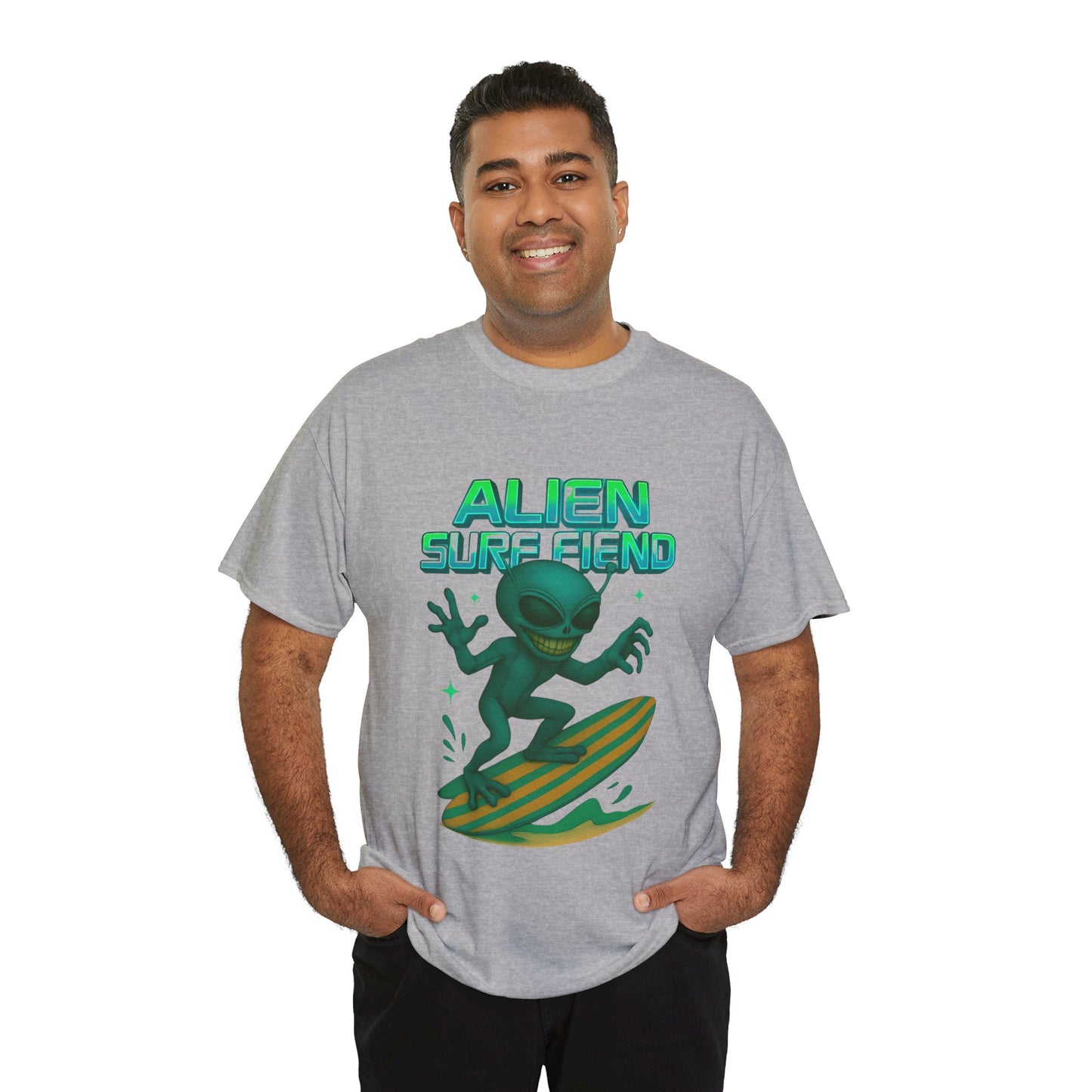 Alien Surf Fiend T-shirt - Retro Au Go Go