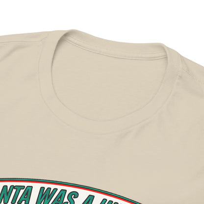 Santa Was A Hipster Christmas T-shirt - Retro Au Go Go