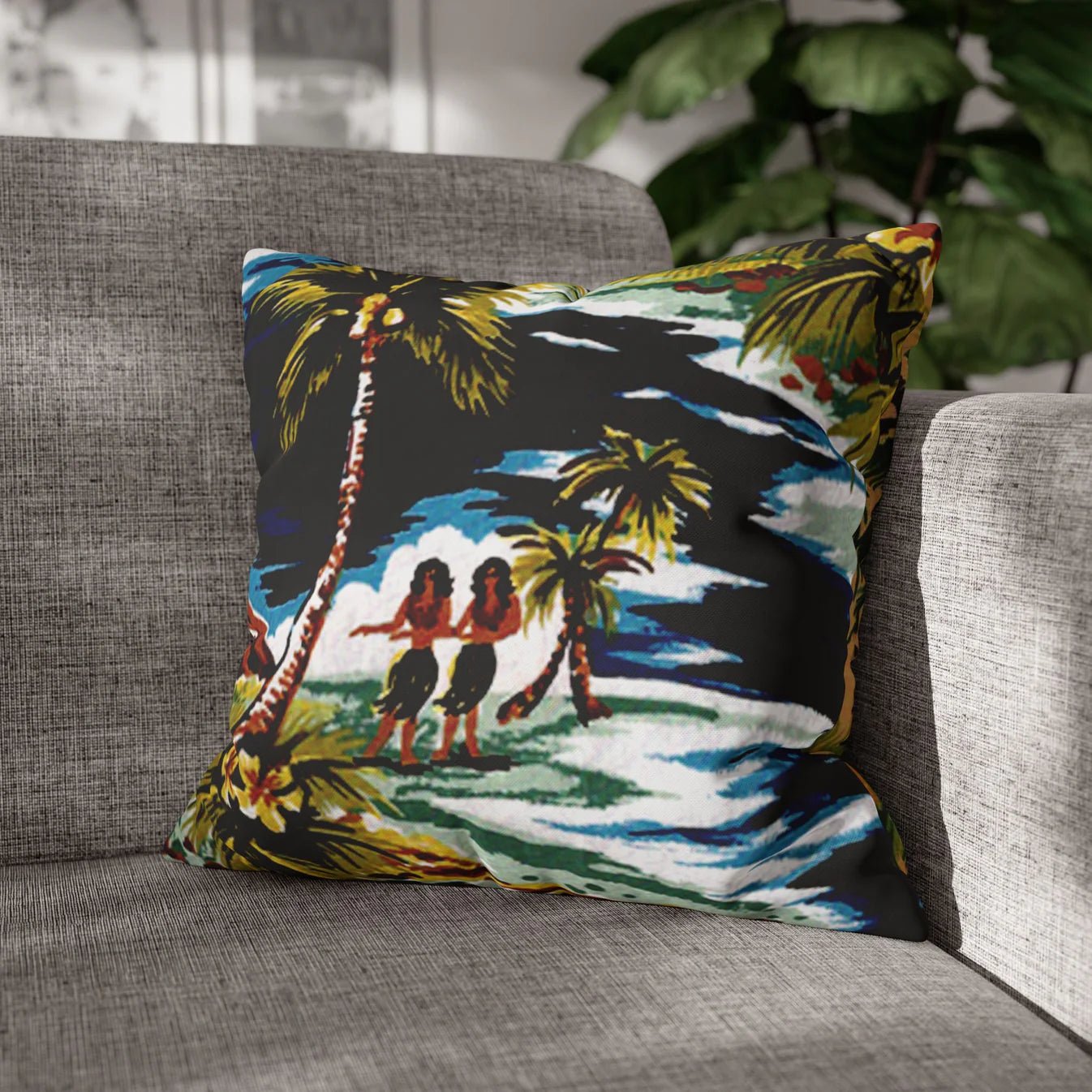 Twin Hula Cushion Cover - Retro Au Go Go