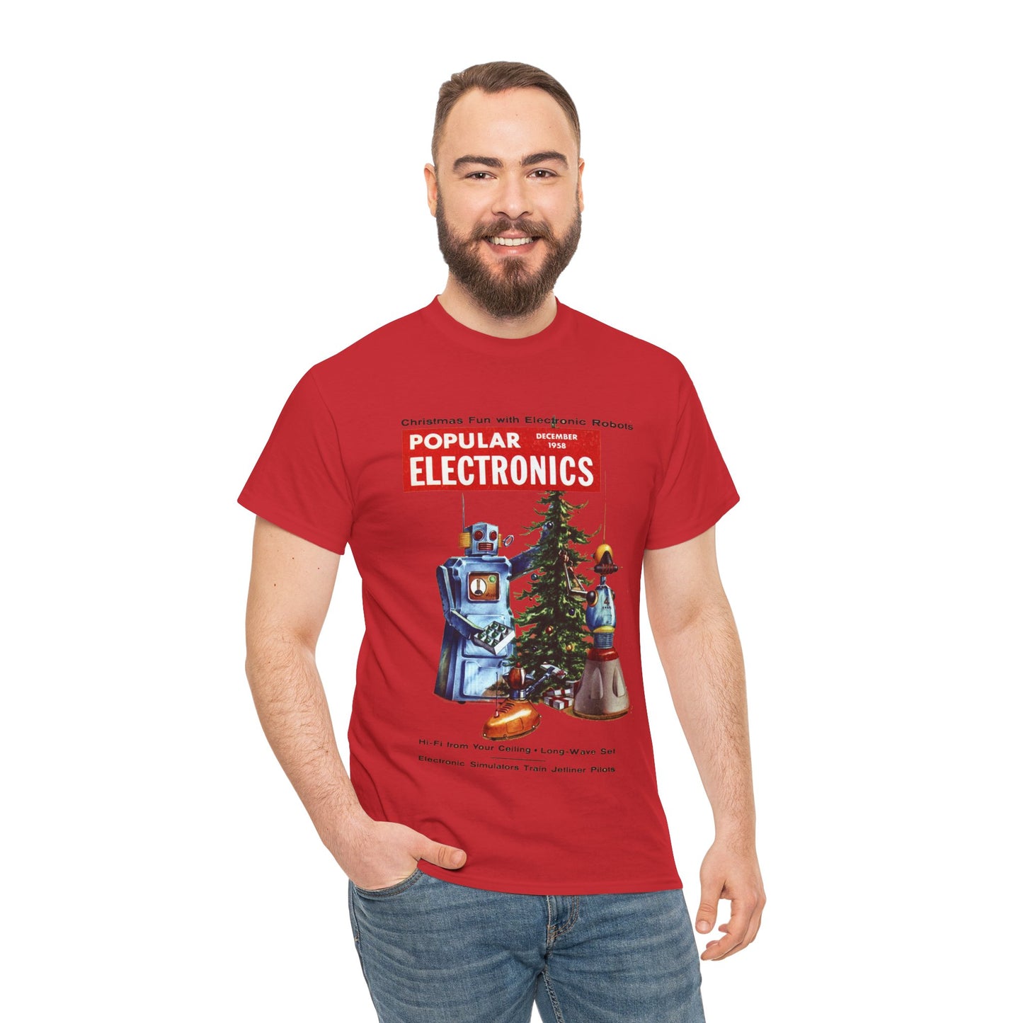 Robots Christmas T-shirt - Retro Au Go Go