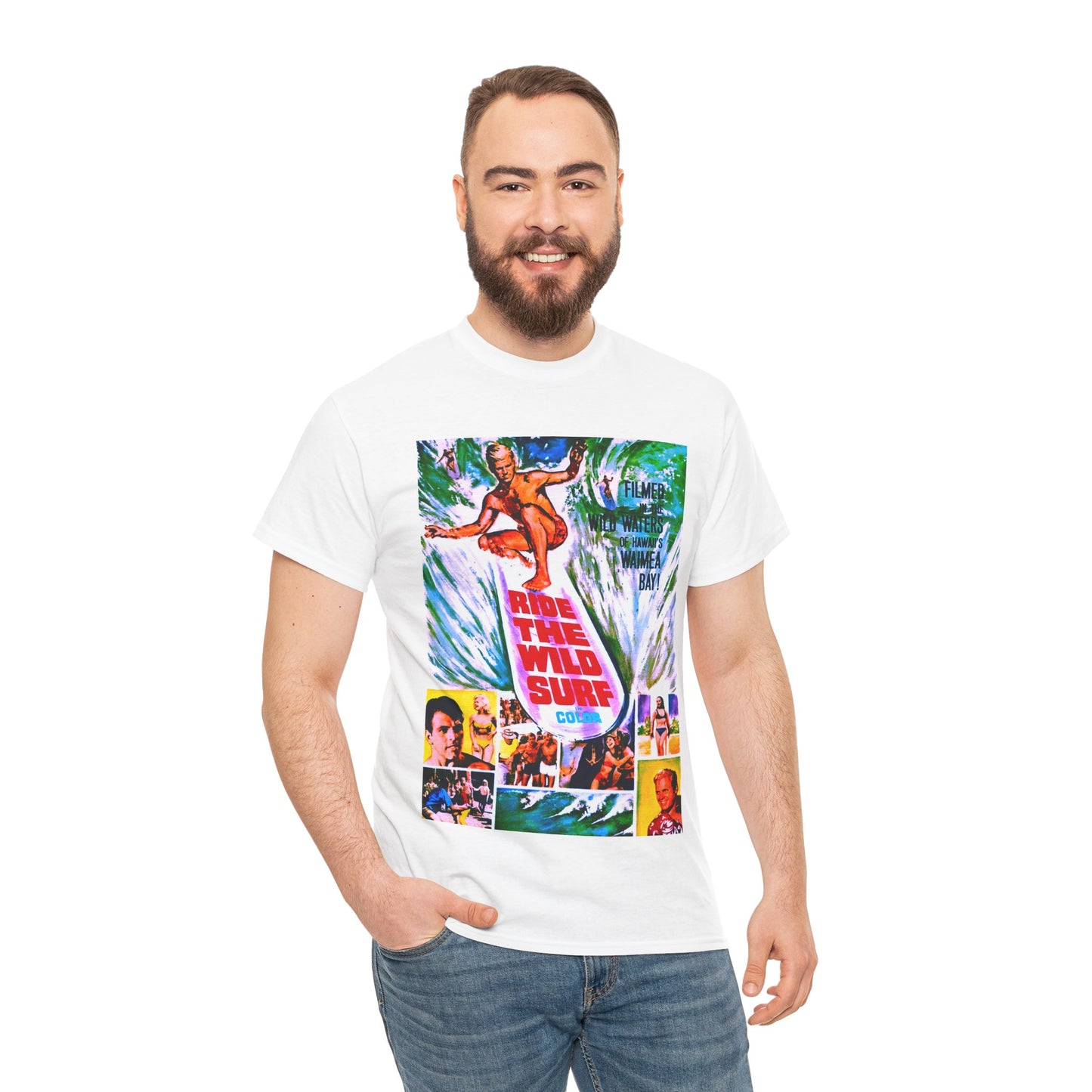 Ride The Wild Surf T-shirt - Retro Au Go Go