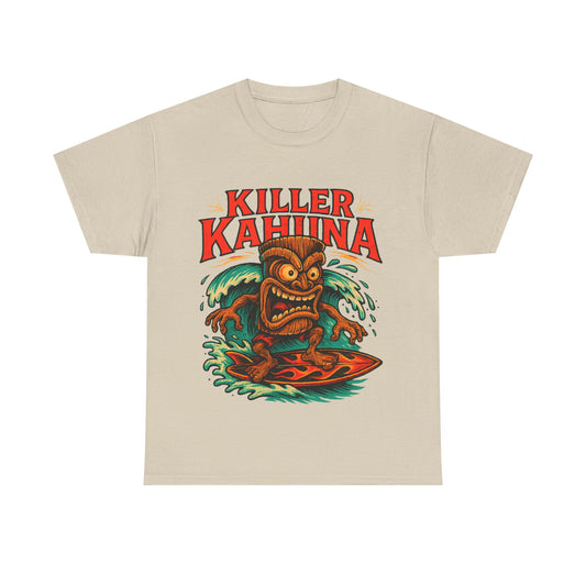 Killer Kahuna Surfing Tiki Rockabilly Kustom Kulture T-Shirt - Retro Au Go Go