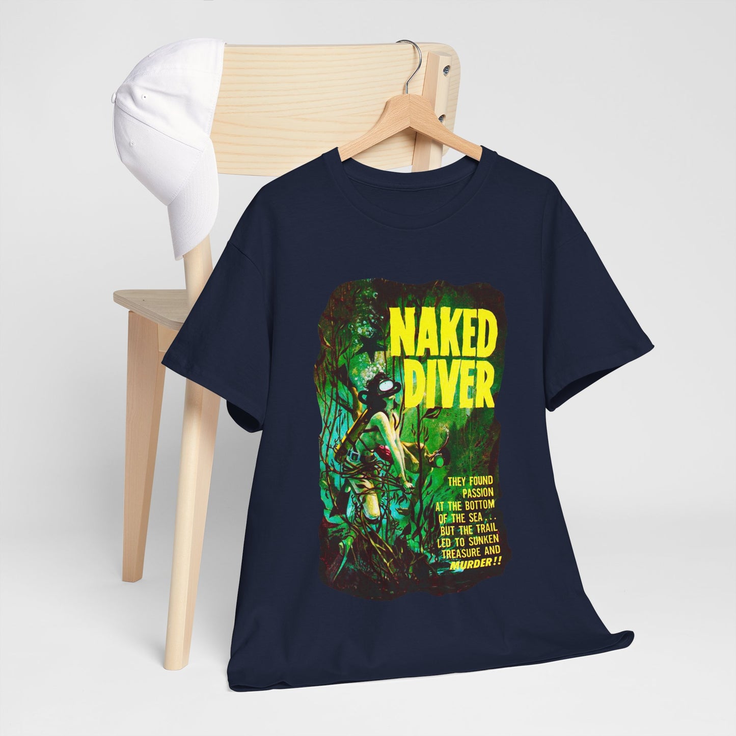 Naked Diver T-shirt - Retro Au Go Go