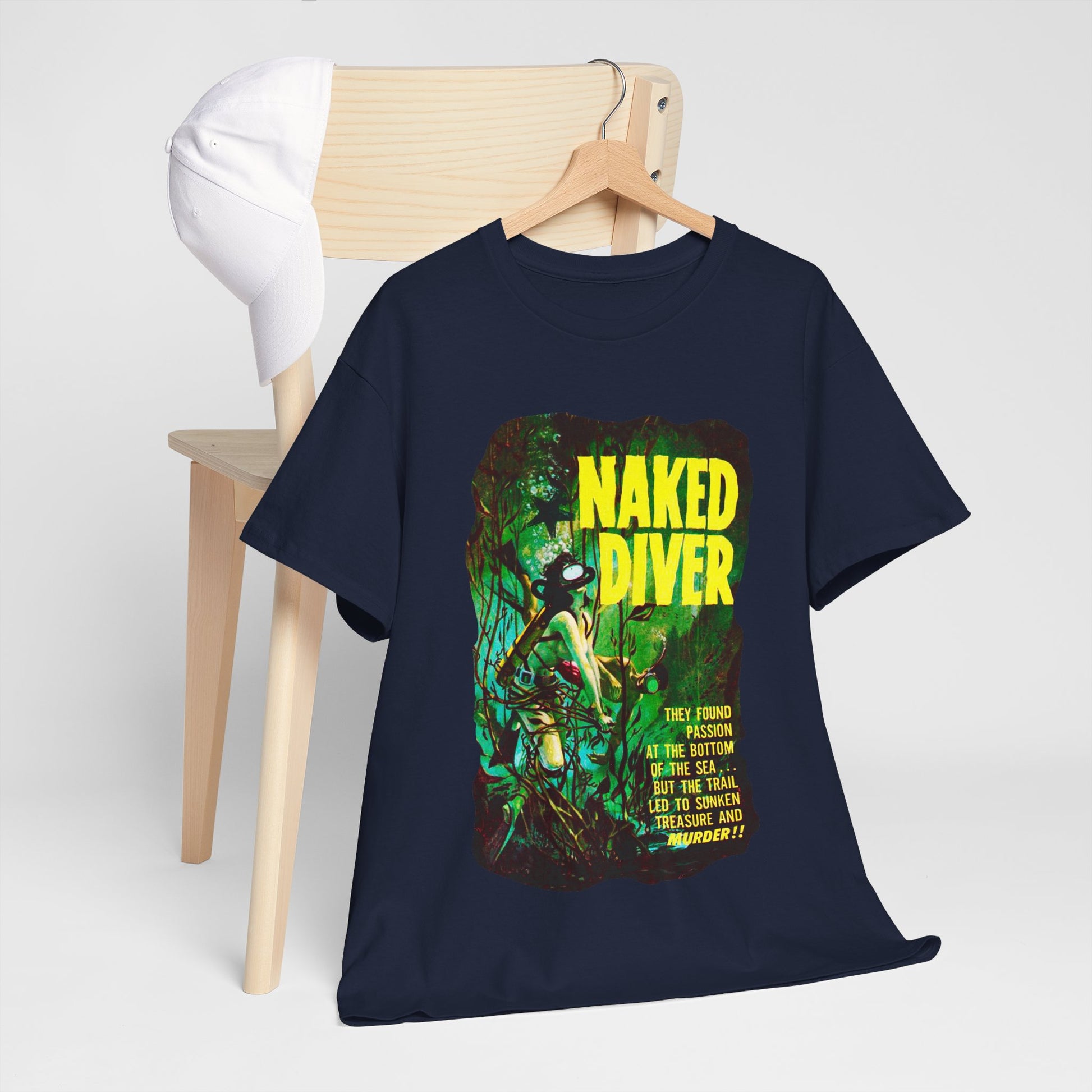 Naked Diver T-shirt - Retro Au Go Go