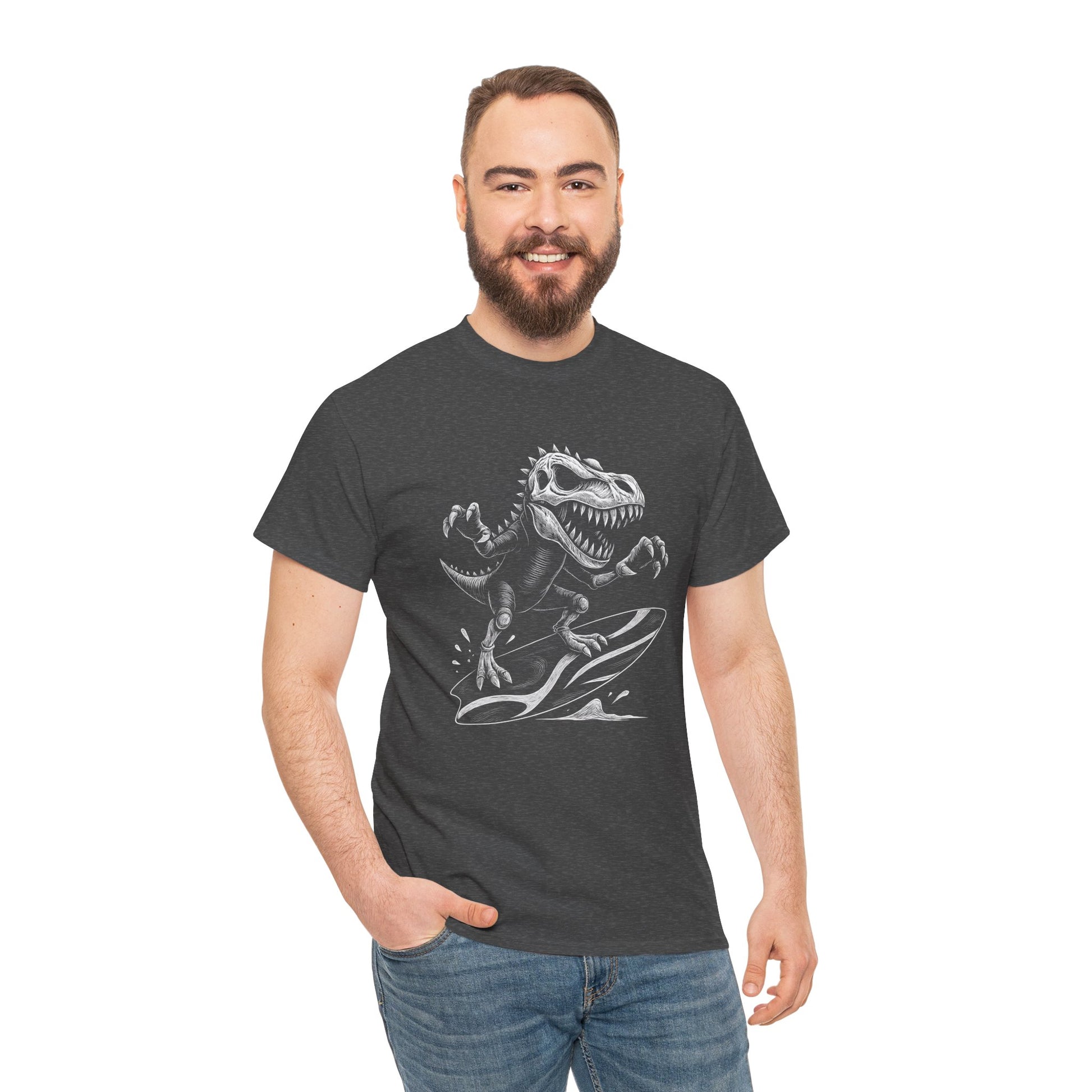 T - Rex Surfing T-shirt - Retro Au Go Go