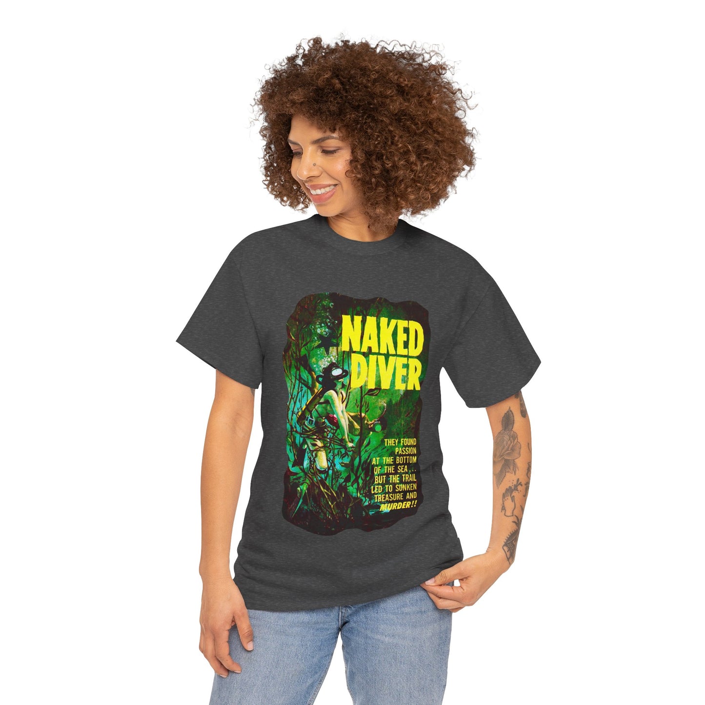 Naked Diver T-shirt - Retro Au Go Go
