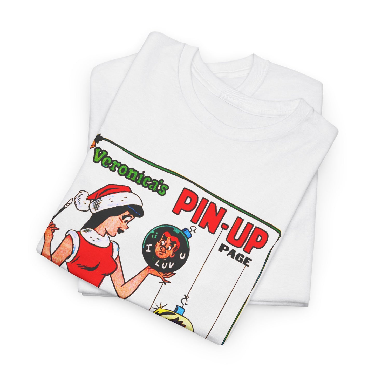 Veronica's Pinup Christmas T-shirt - Retro Au Go Go