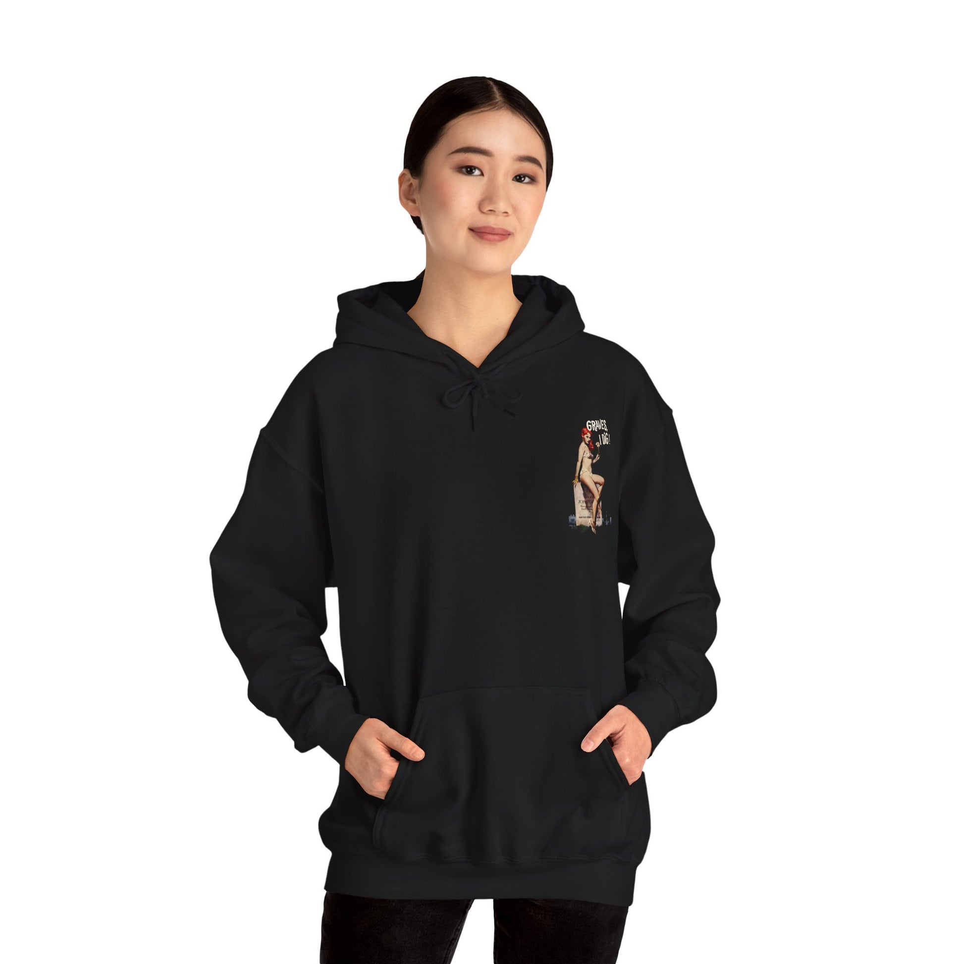 Graves I Dig Hooded Sweatshirt - Retro Au Go Go