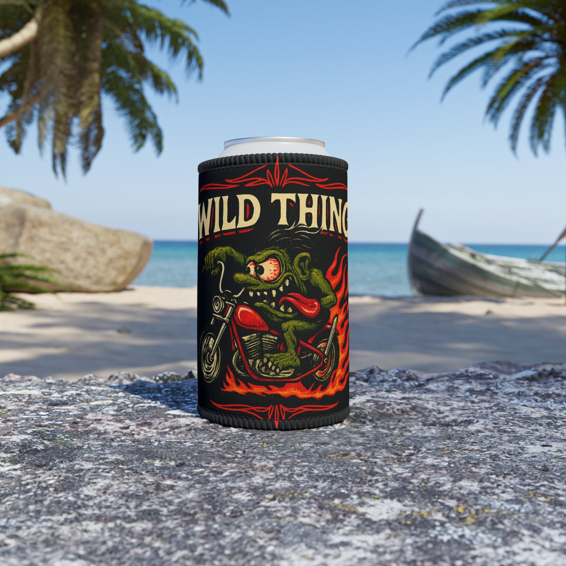 Wild Thing Biker Stubby Cooler - Retro Au Go Go