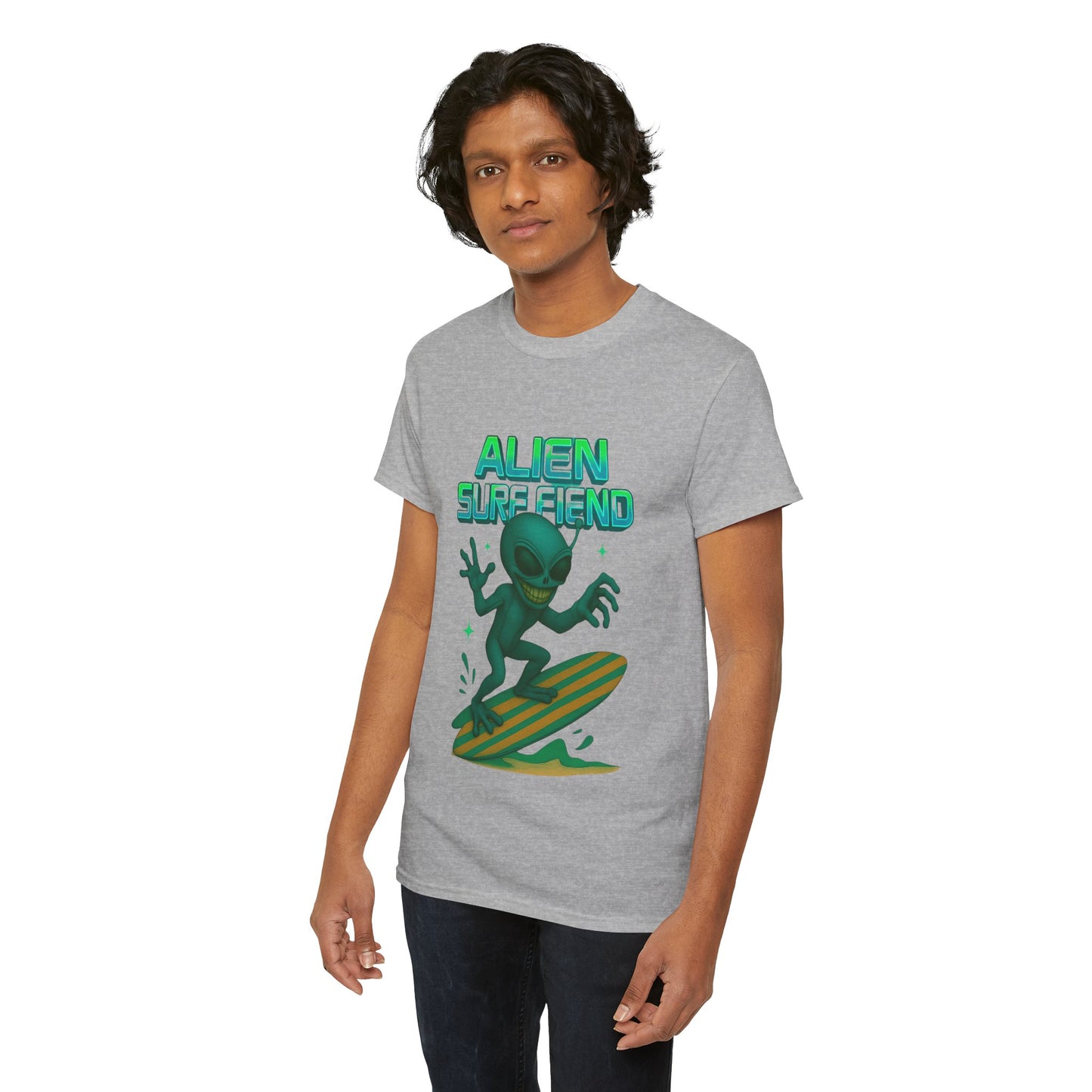 Alien Surf Fiend T-shirt - Retro Au Go Go