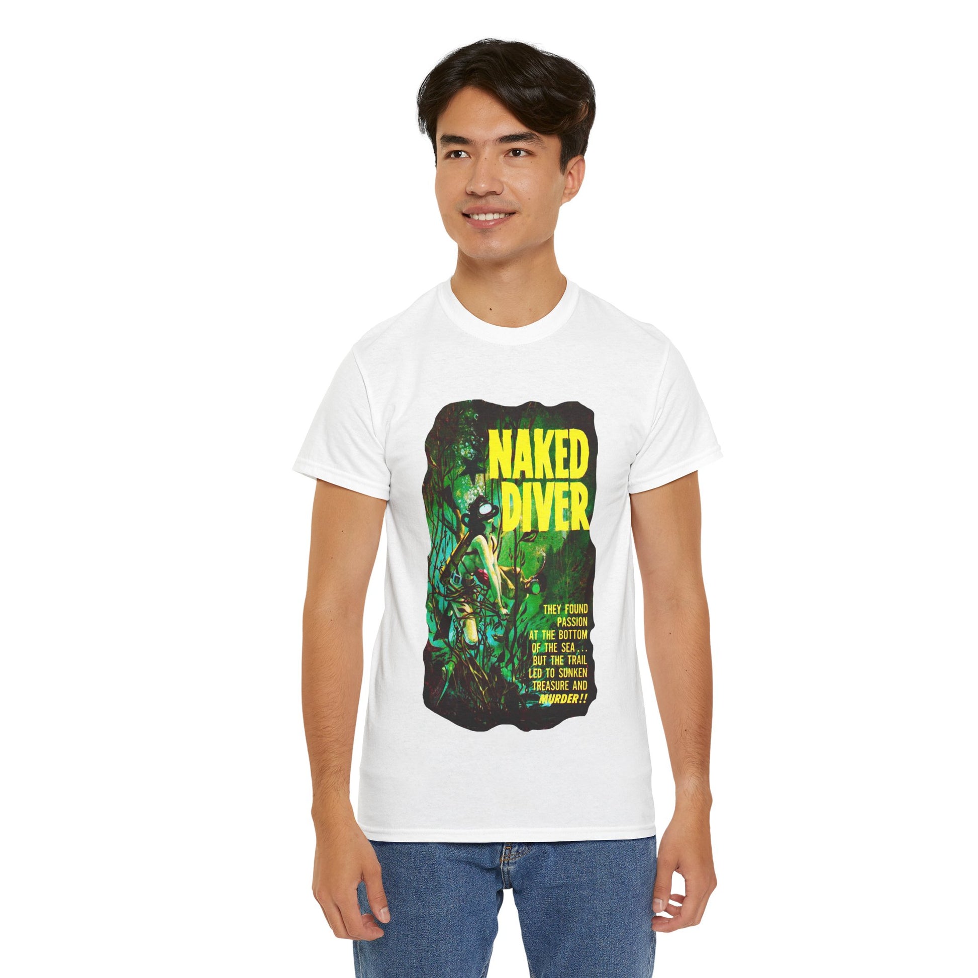 Naked Diver T-shirt - Retro Au Go Go