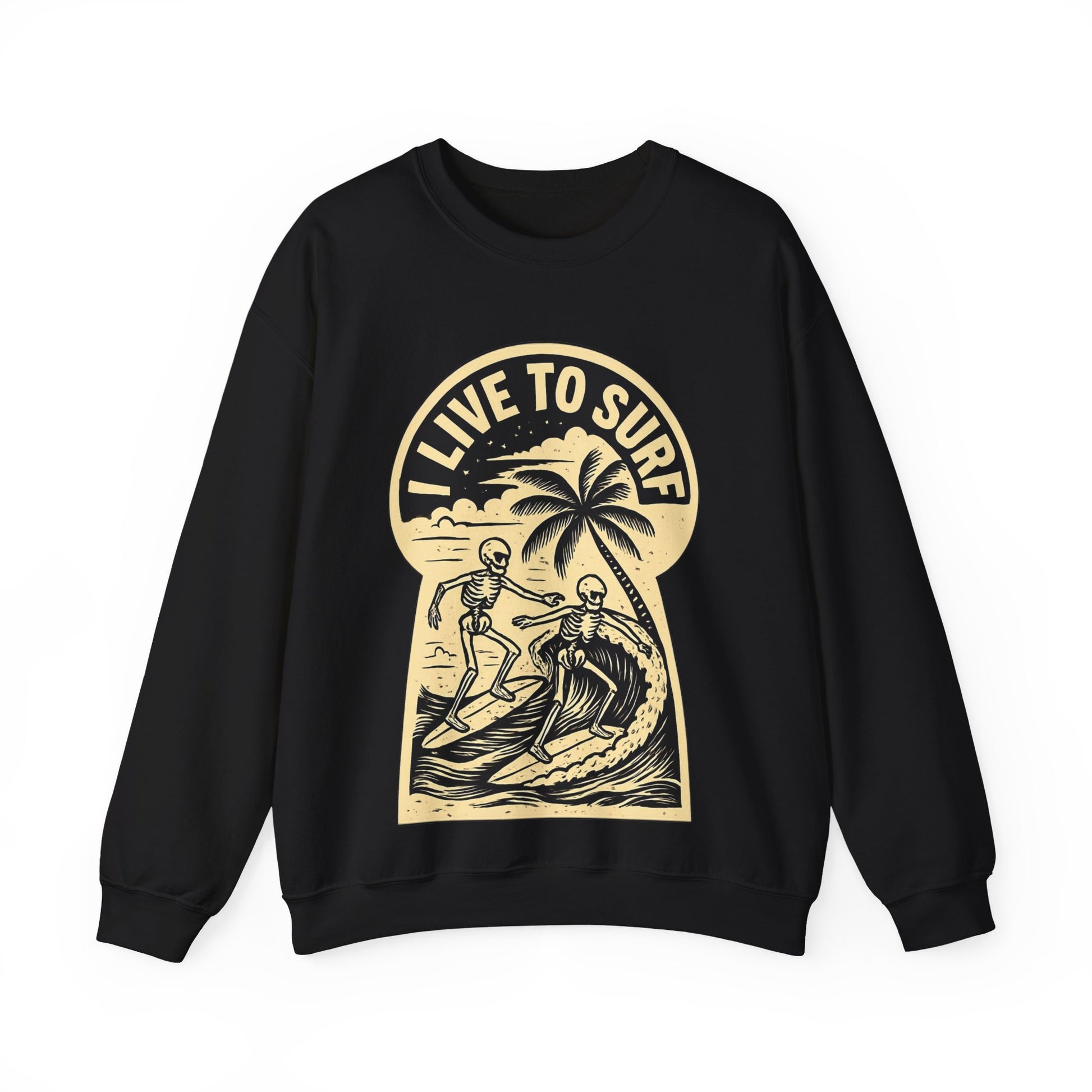 I Live To Surf Sweatshirt - Retro Au Go Go